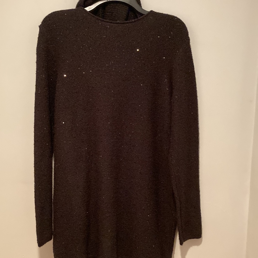 Apt9 Sparkle black sweater with scarf